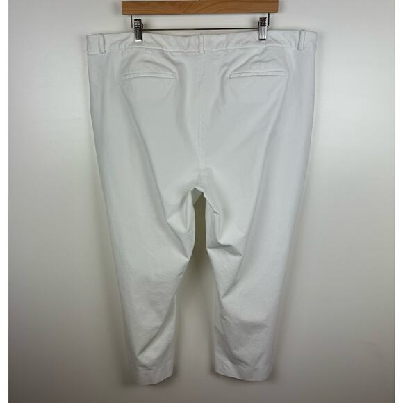 J Crew Womens Kallie Straight Leg Pant in White Sz 22 Office Neutral Minimalist - Picture 7 of 16